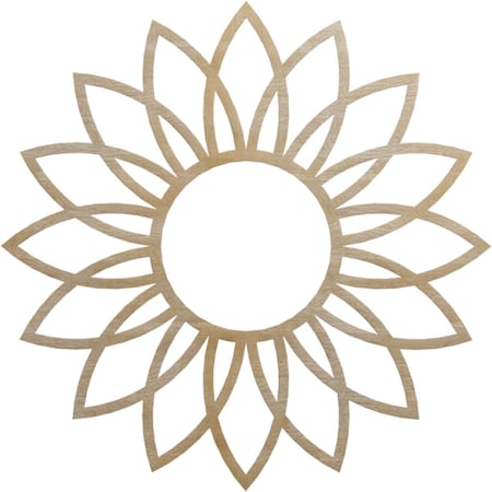 Ekena Millwork Daisy Wood Fretwork Pierced Ceiling Medallion, Birch, 40"OD x 13 1/4"ID x 1/4"T CMWP40X40X0250DABI